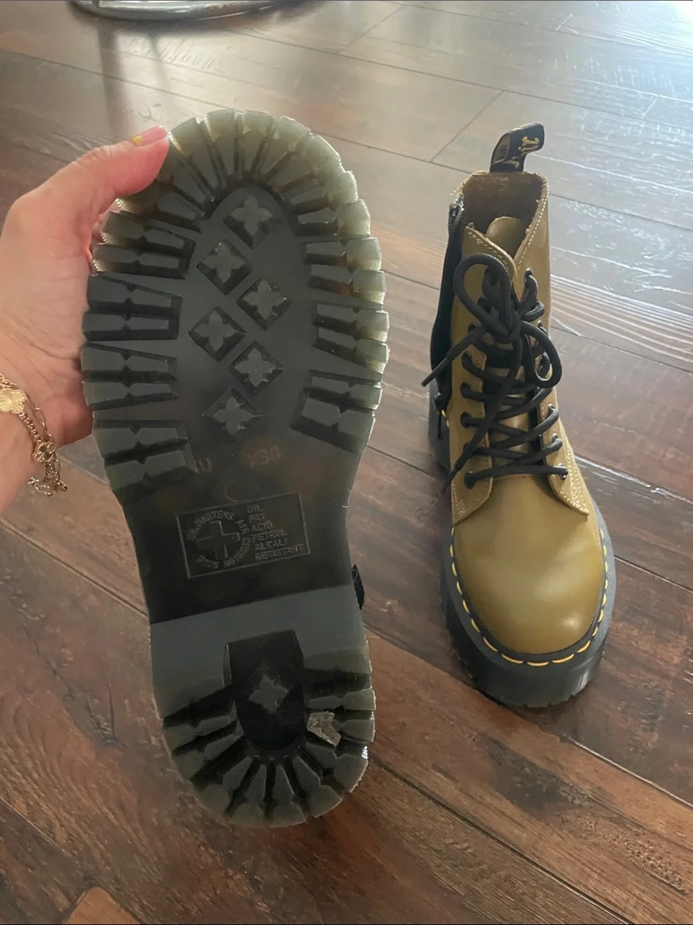 Dr Marten’s Smooth Leather Platform Boots